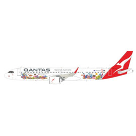 Inflight 200 Qantas Airbus A321NXLR VH-OGG Great Barrier Reef livery in 1/200 scale, reference IF321QF0126, with display stand.