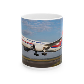 Past Wings and Future Skies: What if range: Dan Air  Boeing 787 Ceramic Mug, (11oz)