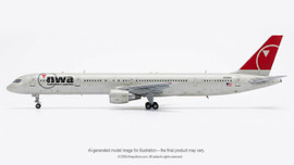 WB Models Northwest Airlines Boeing 757-351 N592NW with stand scale 1/200 WB753NW592