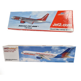 Pre-owned Jet2 Boeing 737-800 and Boeing 757-200 snap-fit model set in 1:200 scale. An ideal and affordable starter set for new collectors.