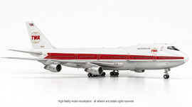 InFlight 200 1/200 Boeing 747-131 TWA N93118 classic livery polished metal model aircraft