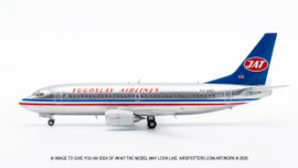 Inflight200 1/200 Boeing 737-3H9 JAT Yugoslav Airlines YU-AND polished model aircraft with display stand IF733JU0127P