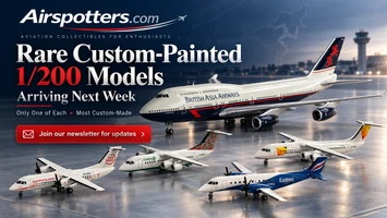 Rare Custom-Painted 1/200 Model Aircraft Landing at Airspotters Next Week