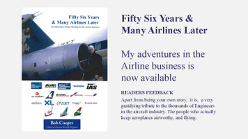 "OUT NOW" Fifty Six Years & Many Airlines Later. 