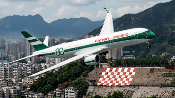 Cathay Pacific A350-1000 B-LXI – The Kai Tak Low Pass "Two Models Flaps up or Down"