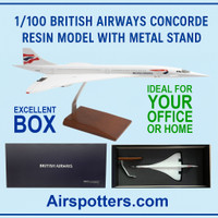 Another chance to own a 1/100 British Airways Concorde Resin Model with Metal Stand