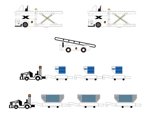 Fantasy Wings Cargo Set UPS Scale 1/400 FWUNLD-CG-4050