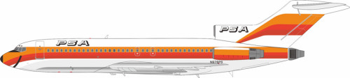 Inflight 200 PSA Pacific Southwest Airlines Boeing 727-100 N976PS Scale 1/200 IF721PSA0523
