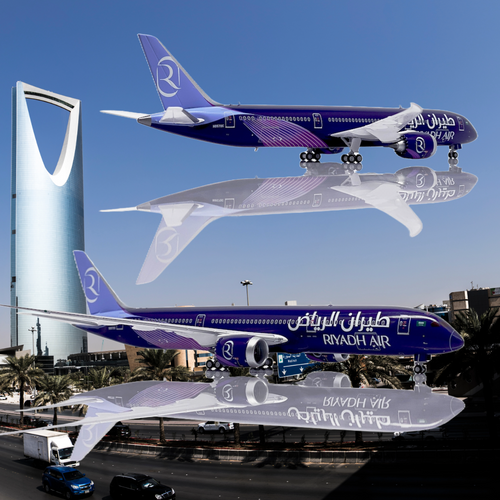 JC Wings Riyadh Air Boeing 787-9 Dreamliner With Antennas Scale 1/400 XX40184
