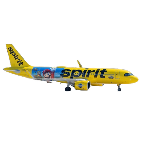 JC Wings Airbus A320neo Spirit Airlines "Super Nintendo World" N986NK With Stand Scale 1/200  SA2065