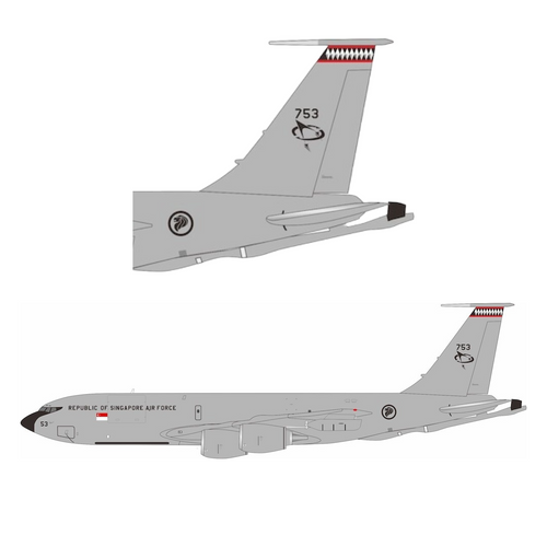 Inflight 200 Boeing KC135R Stratotanker Singapore Air Force 753 Scale 1/200 IF135RSAF753