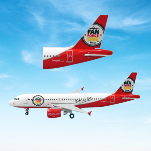 JC Wings Airbus A320 Air Berlin "Fan Force One" D-ABFK Scale 1/400 LH4096