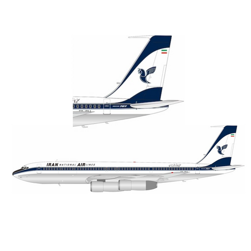 Inflight 200 Boeing 707-386C Iran National EP-IRM Scale 1/200 ART04707IRL