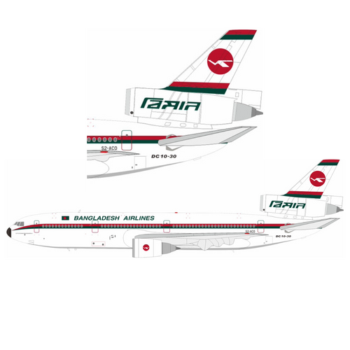 Inflight 200 Bangladesh Biman Douglas DC-10-30 S2-ACO Scale 1/200 IF103BG0524