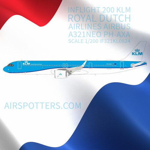 Inflight 200 KLM Royal Dutch Airlines Airbus A321neo PH-AXA Scale 1/200 IF321KL0824