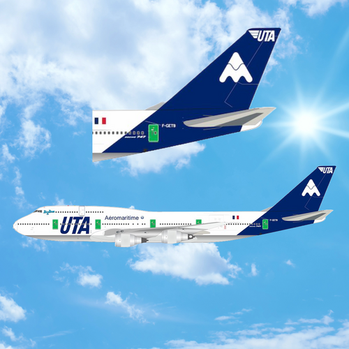 Inflight 200 UTA Union de Transports Aeriens Boeing 747-3B3M F-GETB Scale 1/200 IF743UT0324