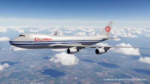WB Models COLUMBIA "Airport 75" Boeing 747-100 N9675 Scale 1/200 B-741-AIRPORT75-50-P