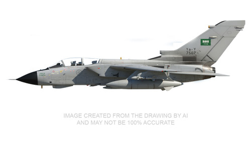 HobbyMaster Panavia Tornado GR.1 7507 75th Squadron Royal Saudi Air Force Coningsby AB 2013 Scale 1/72 HA6731