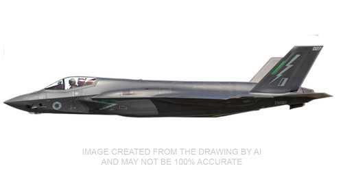 Hobby Master Lockheed Martin F-35B Lightning II ZM161 UK Lightning Force HMS Prince of Wales Far East Deployment Beast Mode Scale 1/72 HA4624B