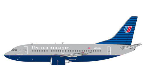 Gemini Jets United Airlines Boeing 737-500 N936UA “Battleship Grey” Livery – Scale 1:400 – GJUAL2348