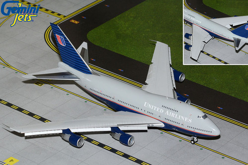 Gemini 200 United Airlines Boeing 747SP N145UA Flaps/Slats Extended Scale 1/200 G2UAL1160F