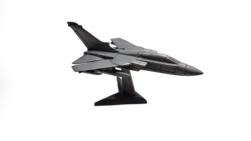 Royal Hampshire handcrafted pewter Tornado military aircraft model, solid pewter collectible.