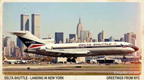 Gemini Jets 1:400 Boeing 727-200/Adv Delta Shuttle N413DA Widget livery polished belly (Model Aircraft)