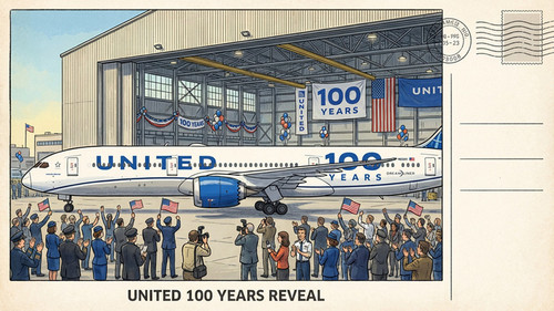 Gemini Jets 1:400 Boeing 787-9 United Airlines N61101 100 Years (Model Aircraft)