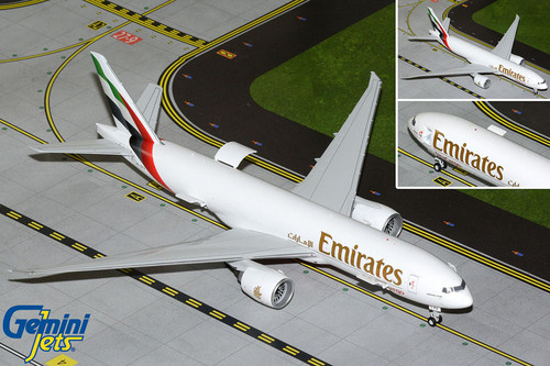 Gemini 200 1:200 Boeing 777-200LRF Emirates SkyCargo A6-EFV with optional cargo doors (Model Aircraft)