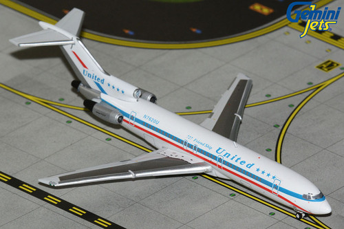 Gemini Jets 1:400 United Airlines Boeing 727-200 N762OU Stars and Bars Friendship livery (Model Aircraft)