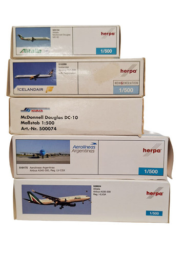 Herpa 500 Mixed Airline Model Aircraft Batch 8 – 1/500 Scale (5 Models)