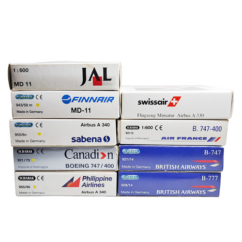 Bundle of 9 model aircraft 1/600 scale including British Airways models pre-owned