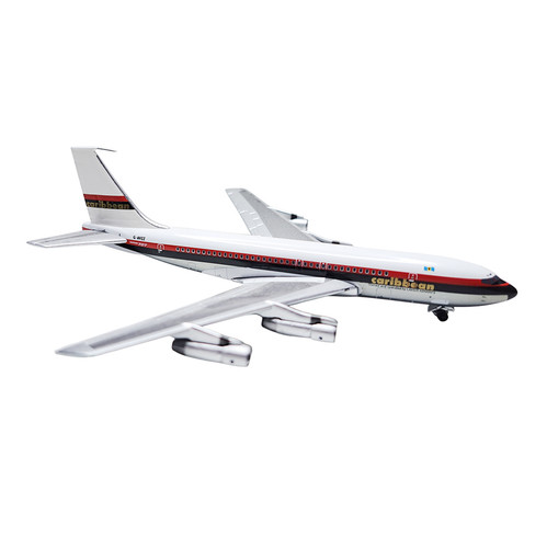 AeroClassics Boeing 707-138B G-AVZZ with International Caribbean Airways titles, scale 1:400. A niche collector’s piece.