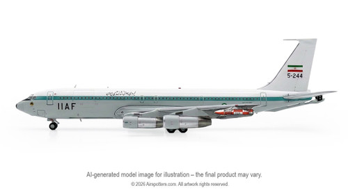 WB Models 1/200 Iran Air Force Boeing 707-3J9C 5-244 with stand limited edition WB707244 model aircraft