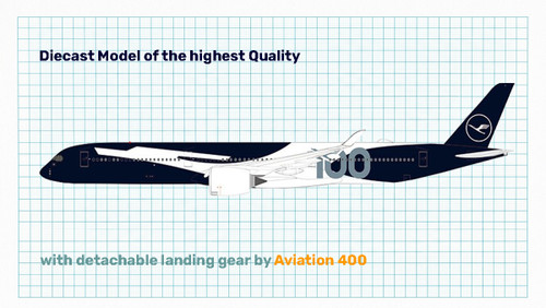 Aviation400 1/400 Lufthansa Airbus A350-1041 D-AIFA Deutschland 100th Anniversary model WB4085 with detachable landing gear