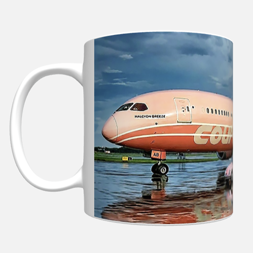 Past Wings and Future Skies CourtLine Boeing 787 What If 11oz ceramic mug