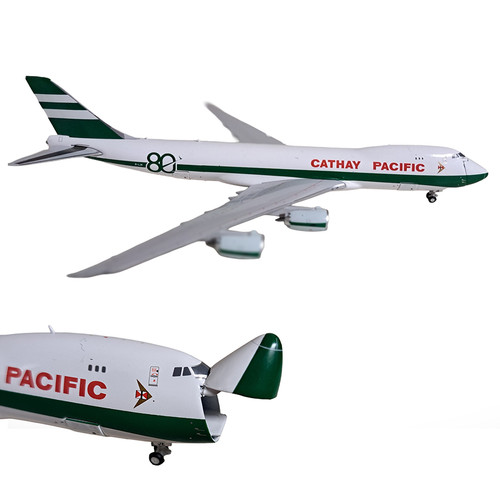 JC Wings 1:400 Boeing 747-8F Cathay Pacific Cargo B-LJE 80th Anniversary Interactive Series diecast model aircraft SA4115C