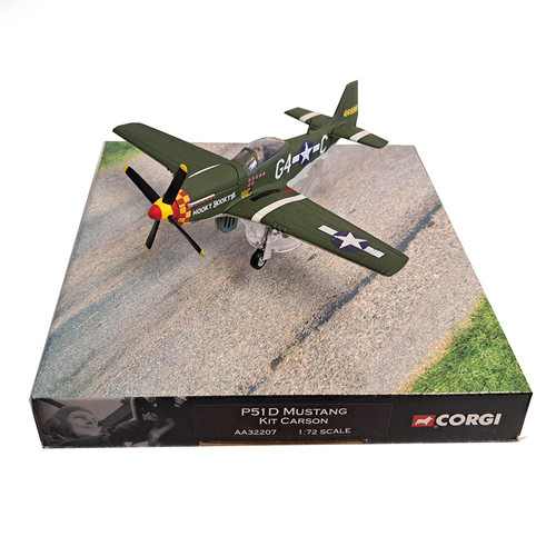 Corgi 1:72 USAAF North American P-51D Mustang 44-14896 G4-C Nooky Booky III Kit Carson diecast model aircraft AA32207