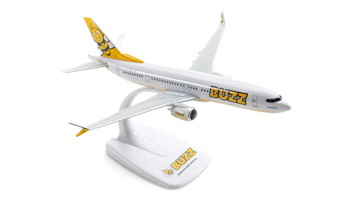 PPC 1/200 Boeing 737 MAX 8 Buzz SP-RZA plastic push-fit model with stand