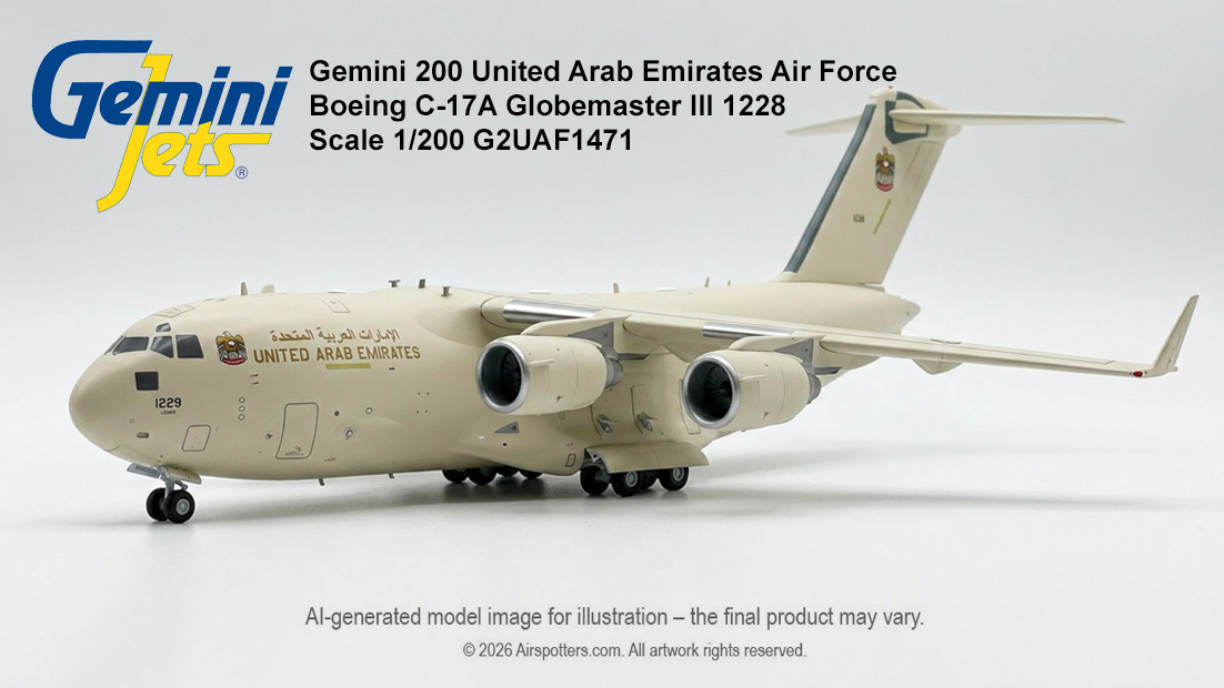 Gemini 200 UAE Air Force C-17A Globemaster III 1228 1/200 G2UAF1471