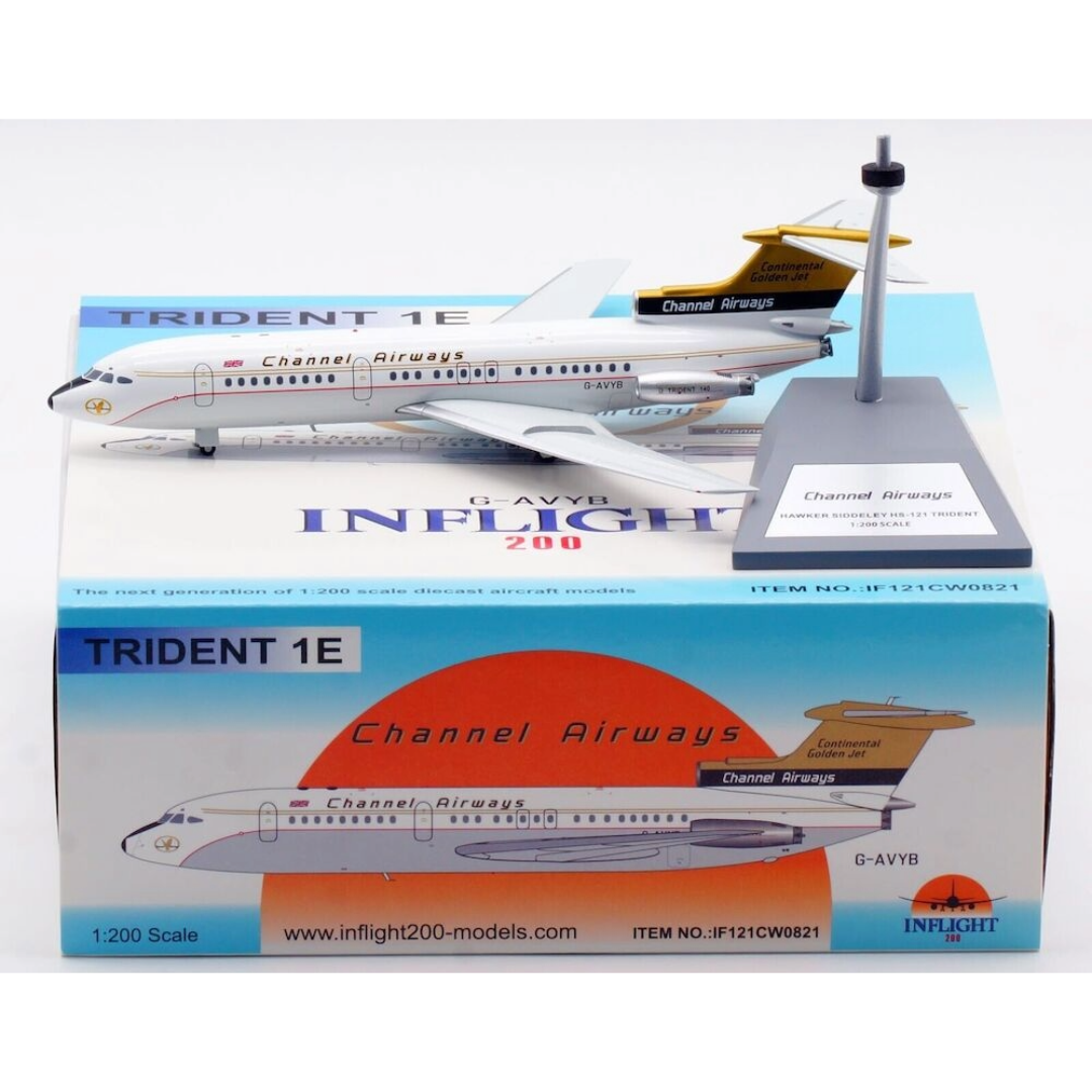 Inflight 200 Channel Airways HS-121 Trident 1E G-AVYB Scale 1/200 IF121CW0821