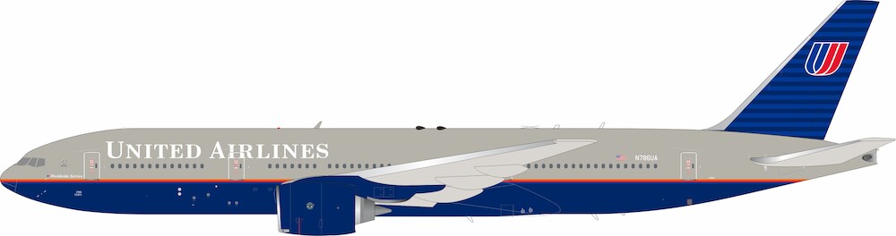 Inflight 200 United Airlines "Battleship Livery" Boeing 777-200 N786UA  Scale 1/200 IF772UA1123