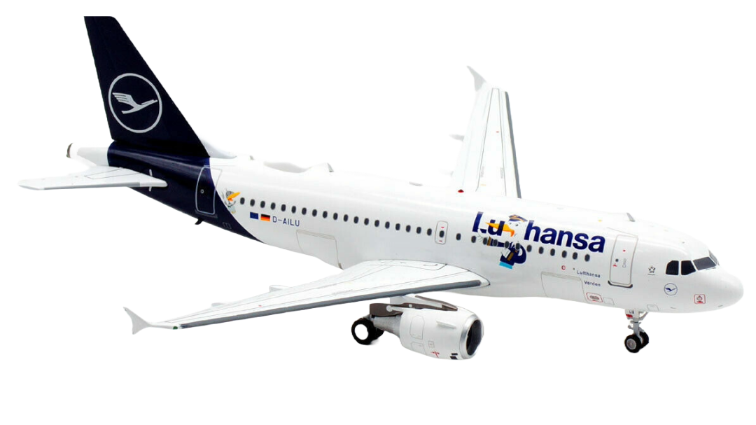 J Fox Lufthansa LU 2020 Verden The Duck Airbus A319 D-AILU Scale 1/200  JFA-319-013