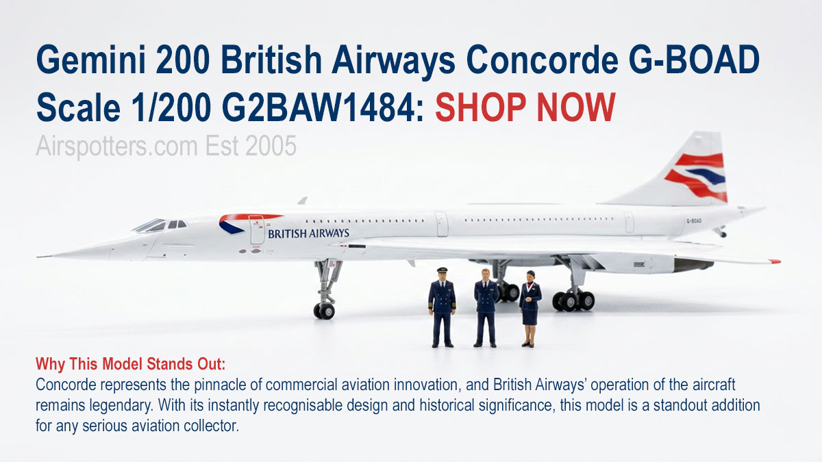 Gemini 200 British Airways Concorde G-BOAD Scale 1/200 G2BAW1484