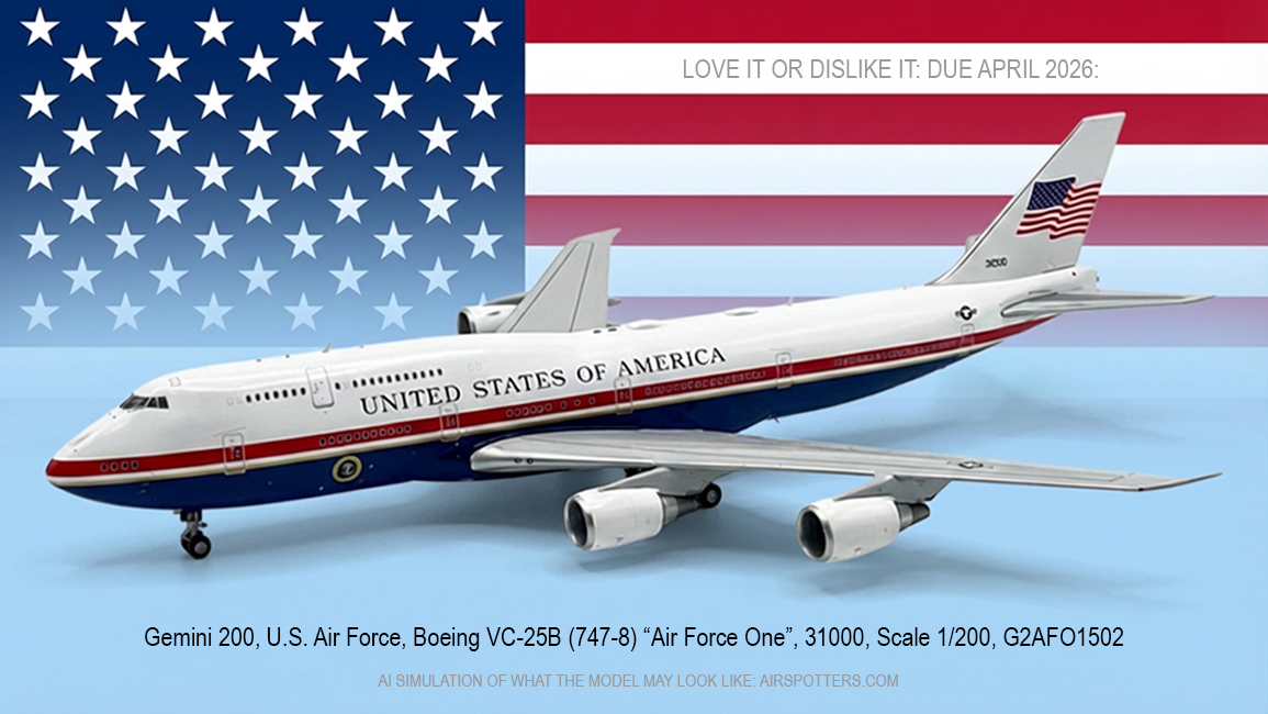 エアフォースワン Gemini 200 Boeing 747-8 アメリカ合衆国 gemini200-us-air-force-boeing-