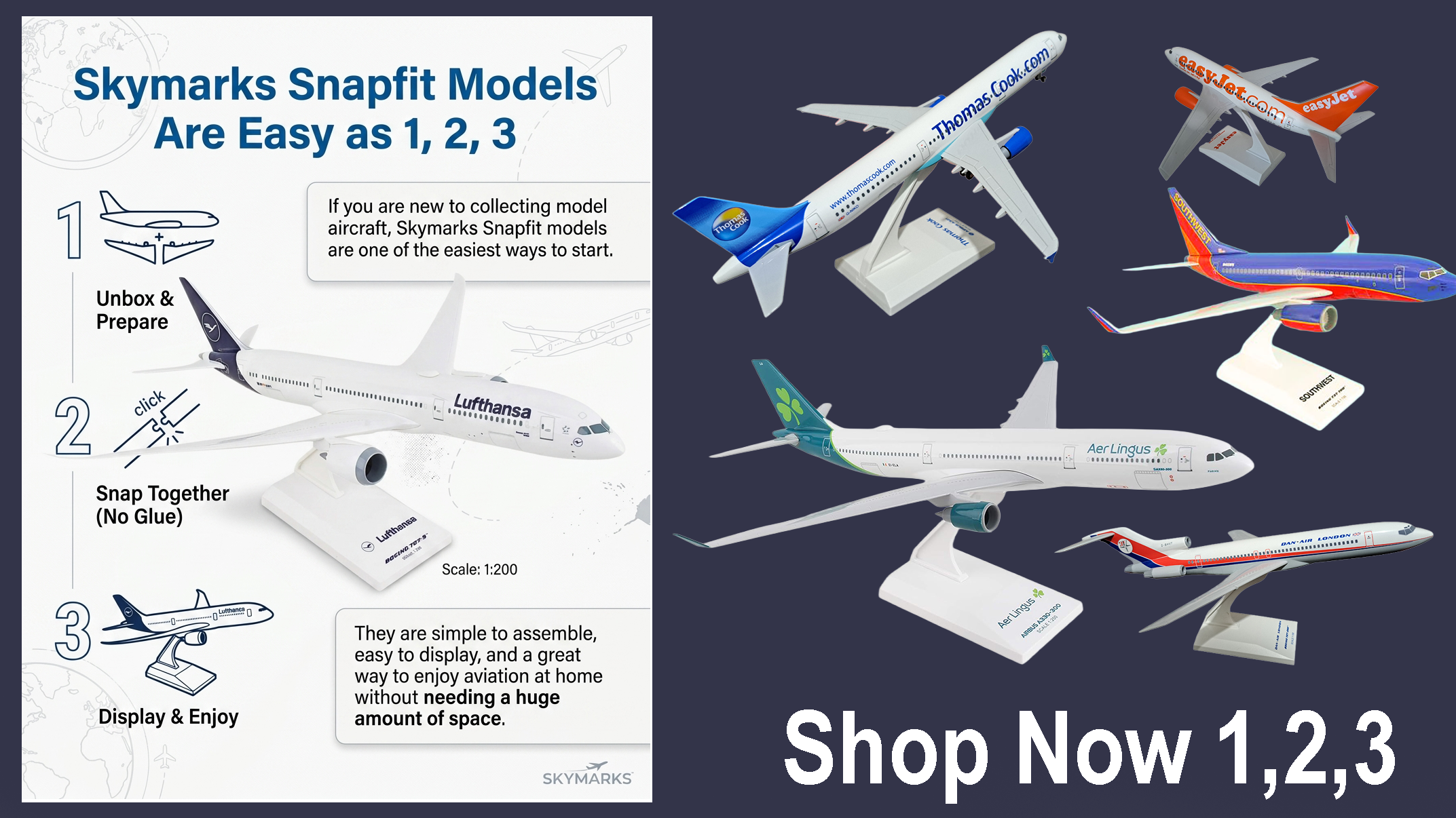Skymarks Snapfit Models Are Easy as 1, 2, 3 - Airspotters.com