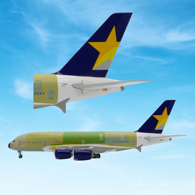 JC Wings Skymark's Airlines Bare Metal Airbus A380 F-WWSL With 