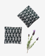Deep Teal Triangle Lavender Sachet