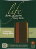 NLT Life Application Study Bible 2nd Edition, Leatherlike brown & tan indexed