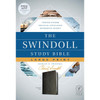 NLT The Swindoll Study Bible Large Print Leather-Like, Black